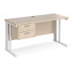 Maestro Cable Managed  Shallow Desk With Pedestal